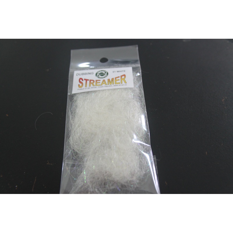 Siman Streamer Dubbing|White|Grizzly|Grey|Black Peacock|Black|Brown|Olive Brown|Olive|Beige|Golden|Yellow|Fluo Green|Hot Pink|Hot Orange|Purple|Red|Kingfisher