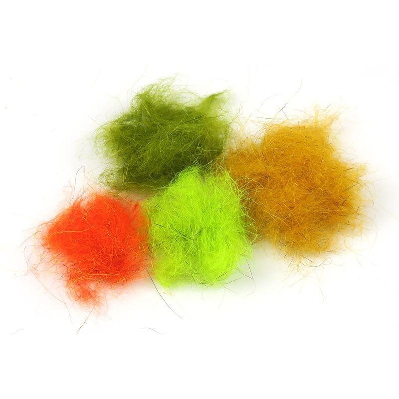 Squirrel Hair Dubbing|Black|Gold|Gray|Bleached|Olive|Peacock|Purple|Red Fox|Brown|Brown Olive|Crawfish Orange