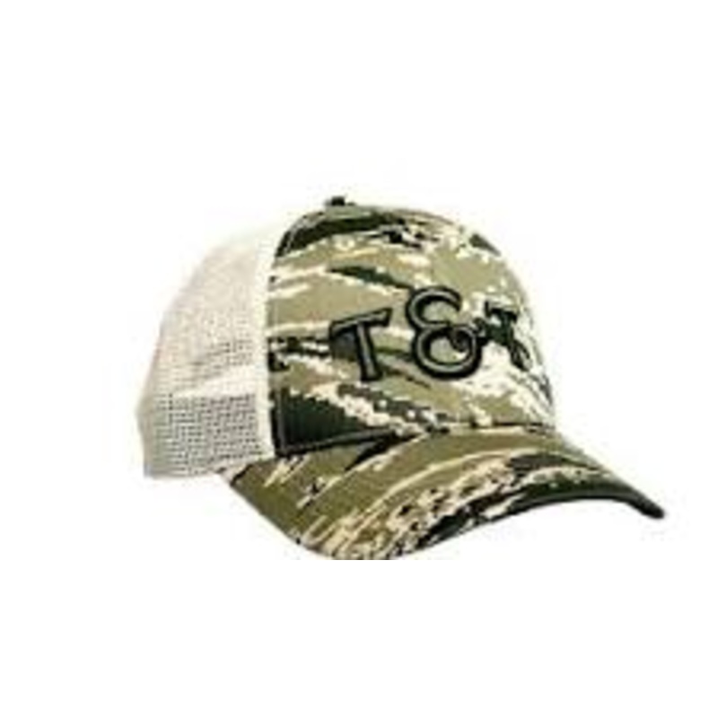 Thomas and Thomas Hat|Camo T&T Trucker Hat|Vintage Logo Patch (rifle green) Cap