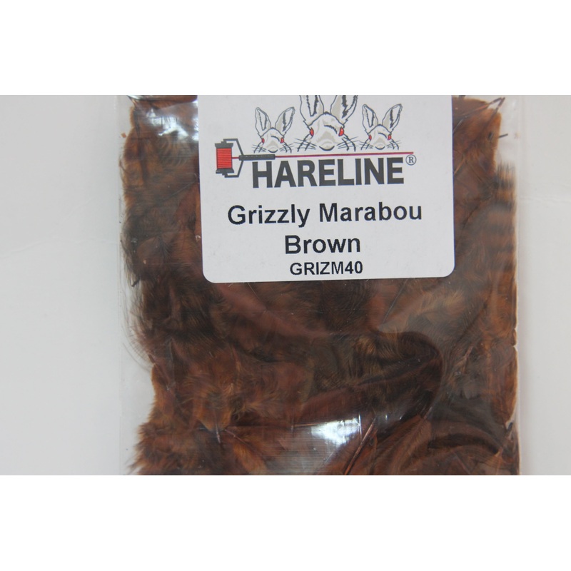 Natural Grizzly Mini Marabou|Brown|Burnt Orange|Golden Brown|Natural Grizzly|Olive|Purple|Sculpin Olive|Tan|Yellow
