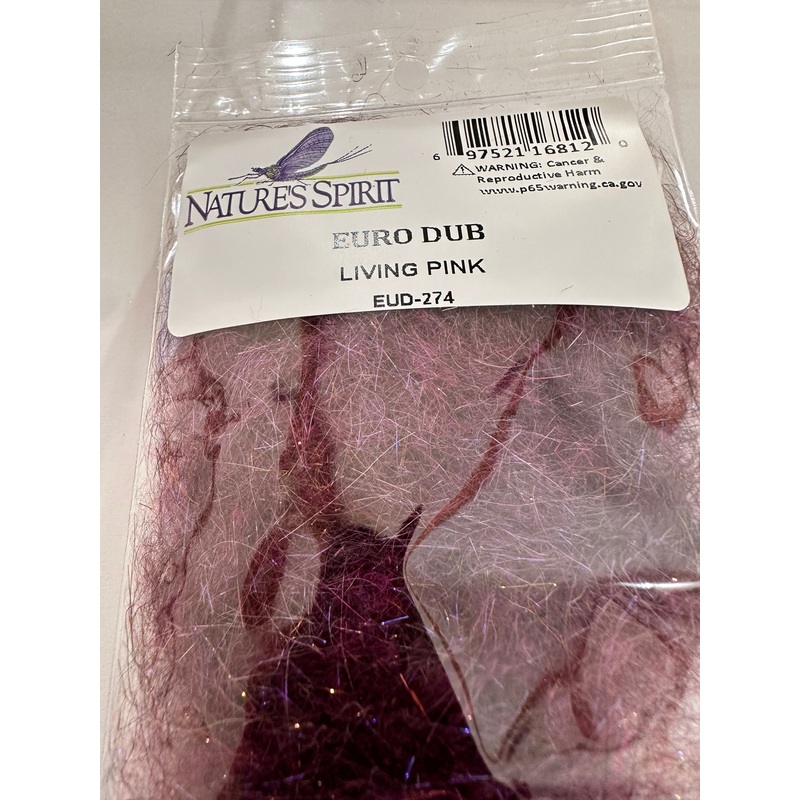 Natures Spirit Euro Dub|Olive|Yellow|Muskrat Grey|Brown|Orange|Black|White|Fl. Chartreuse|Purple|Fl. Pink|Peacock Blue|Peacock Green|Peacock Black|Rainbow|Unicorn Horn|Living Olive|Living Cahill|Living Yellow|Living Sulphur|Living Caddis|Living Brown|Livi