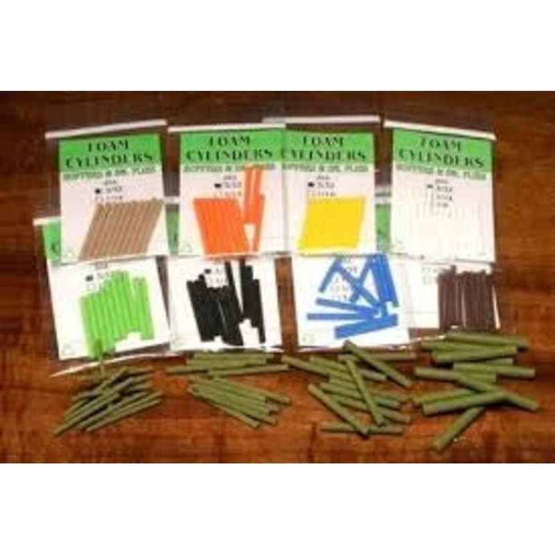 Wapsi Foam Cylinders|3/32″|White|Orange|Gray|Tan|Brown|Cinnamon|Purple|Black|Chartreuse|Olive