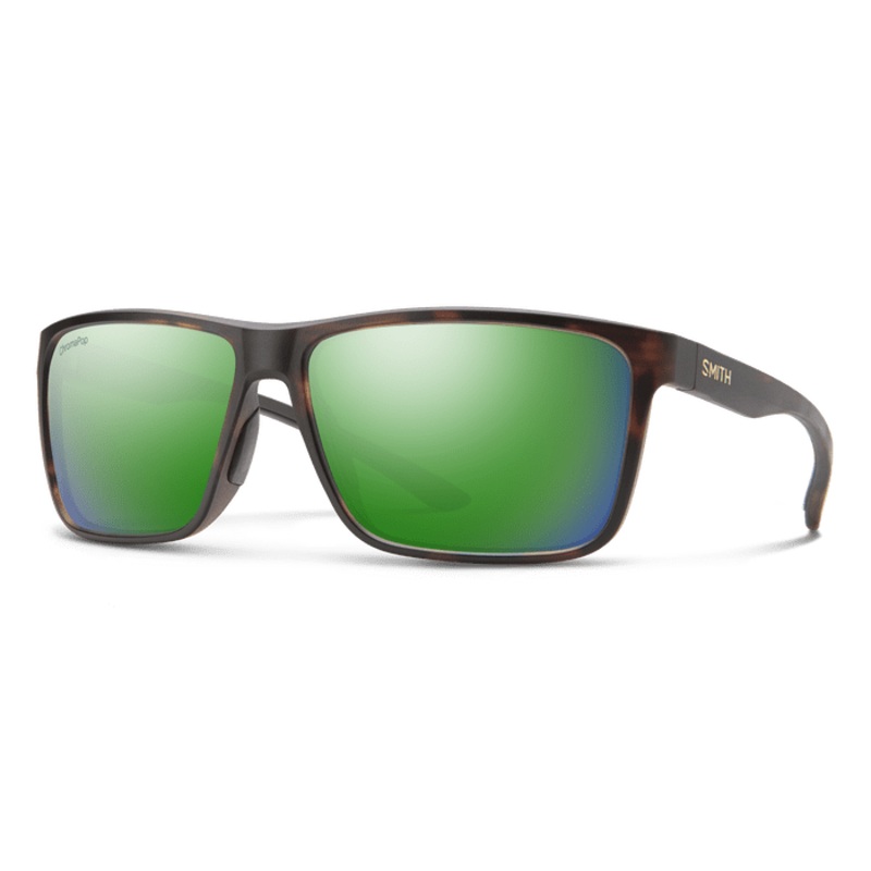 Smith Optics Riptide|Matte Tortoise|ChromaPop Glass Polarized Green Mirror