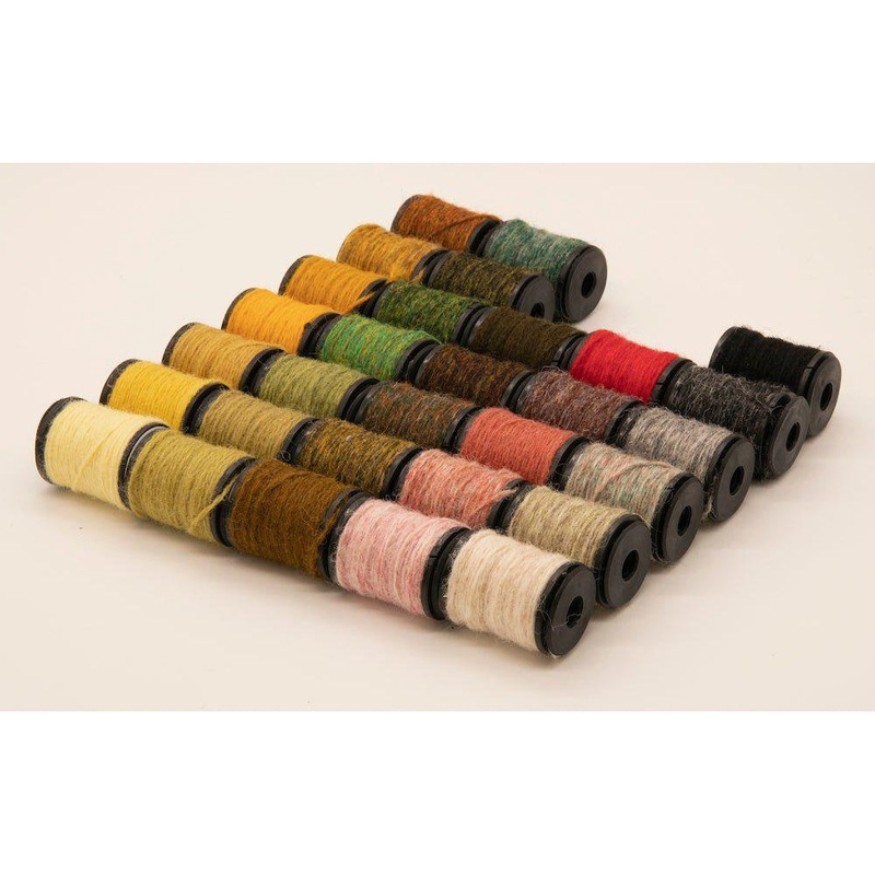 Semperfli Dirty Bug Yarn|Black|Caddis Brown|Caddis Pupa|Chartreuse|Cinnamon|Dark Olive|Golden Olive|Dark Olive (Dirty)|Grey Caddis|High Contrast Olive|Ivory|Mottled Caddis|Litchen|Mottled Caddis Green|Mottled Chironomid|Mottled Dark Green|Mottled Olive|Mo