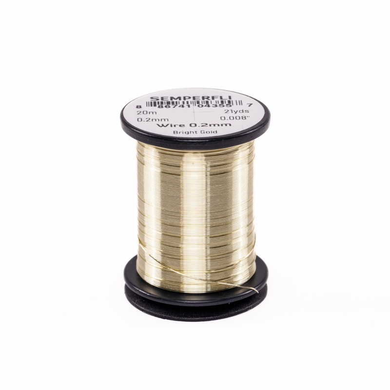 Semperfli Wire 0.2 mm|Bright Gold|Bright Damsel Green|Bright Silver|Copper|Red|Vivid Green|Sea Green