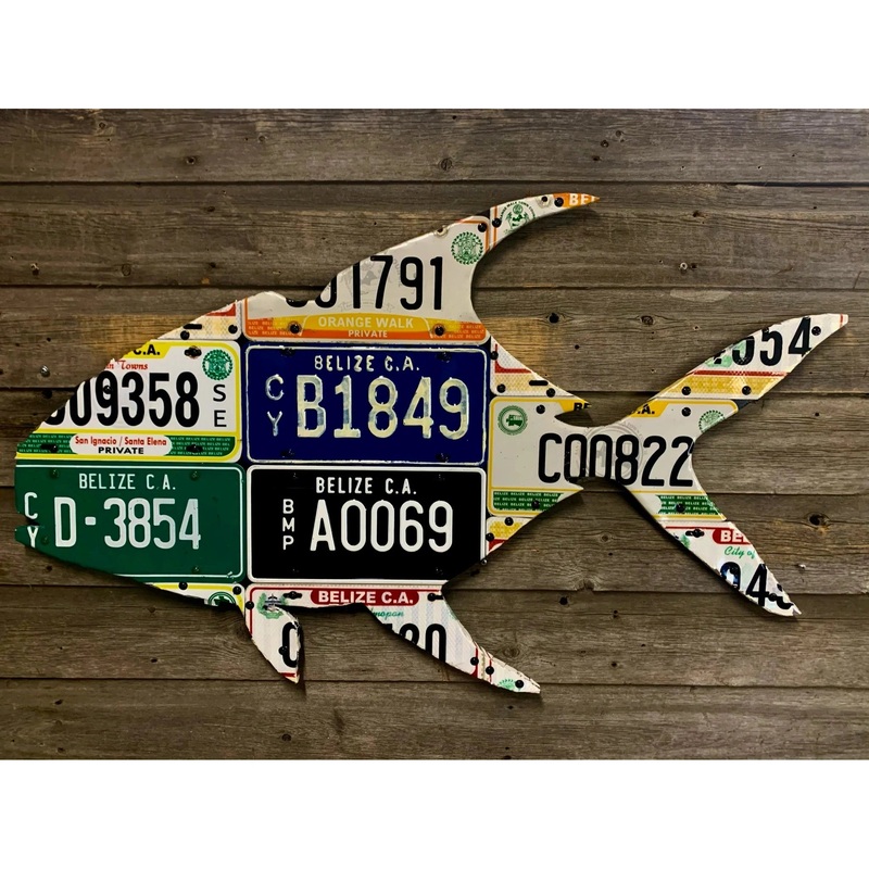 Cody’s Fish Belize Permit License Plate Art