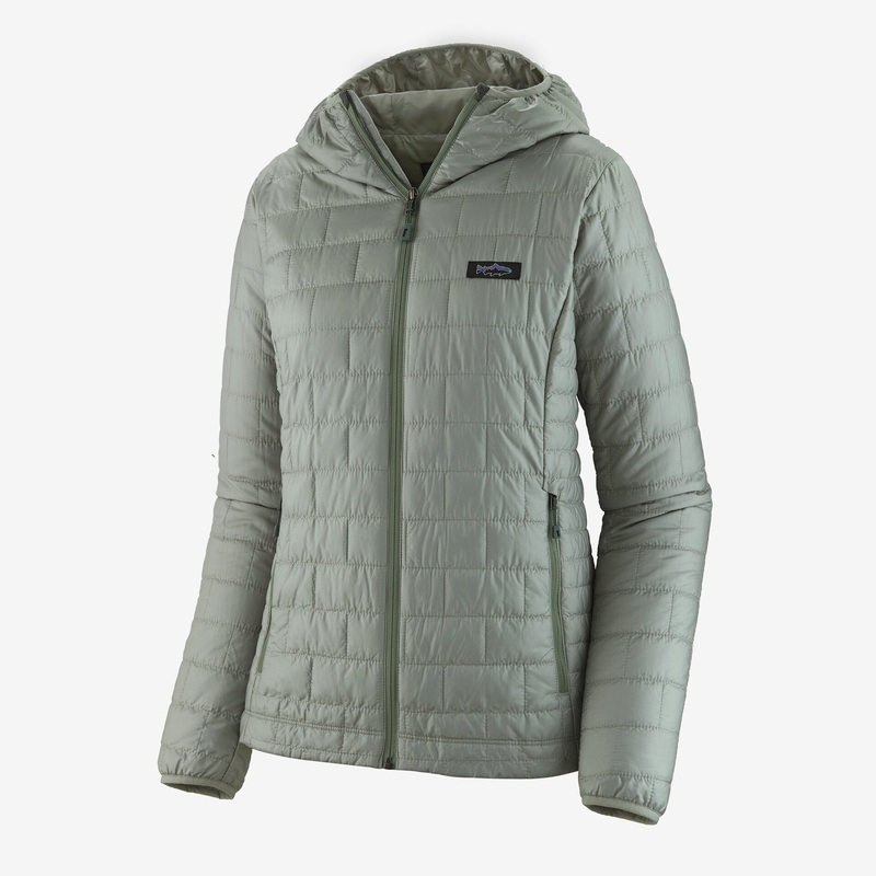 Patagonia Women’s Nano Puff Fitz Roy Trout Hoody – Sleet Green