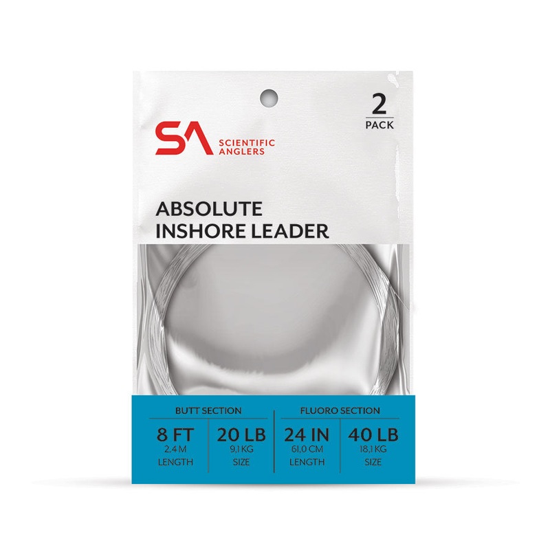 Scientific Anglers Absolute Inshore 8′ Leader – 2 Pack