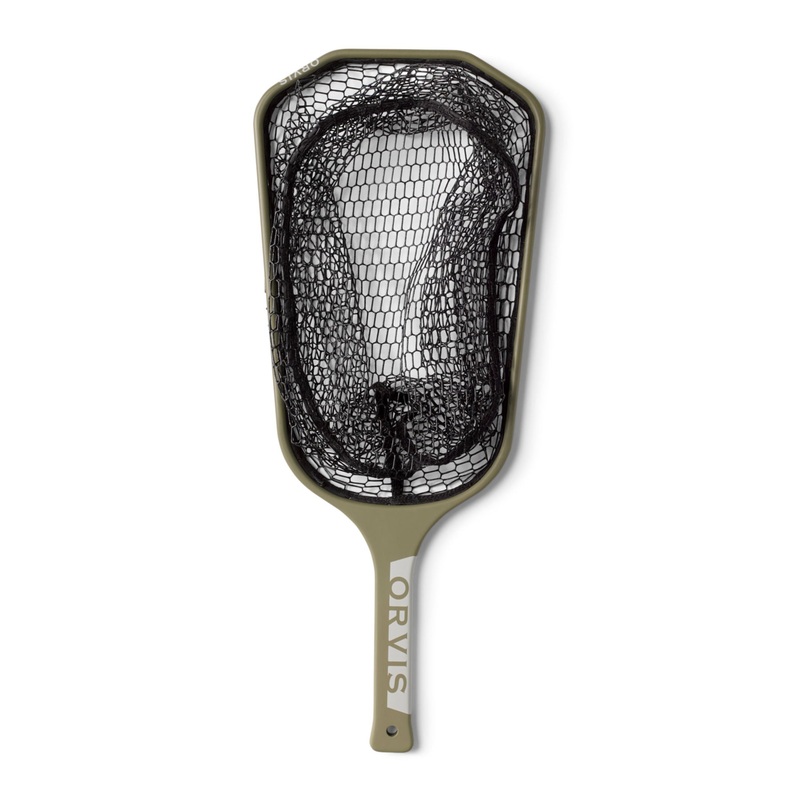 Orvis Wide Mouth Hand Net|Dusty Olive|Fishe Wear Unbound Brown|Find My Net Orange