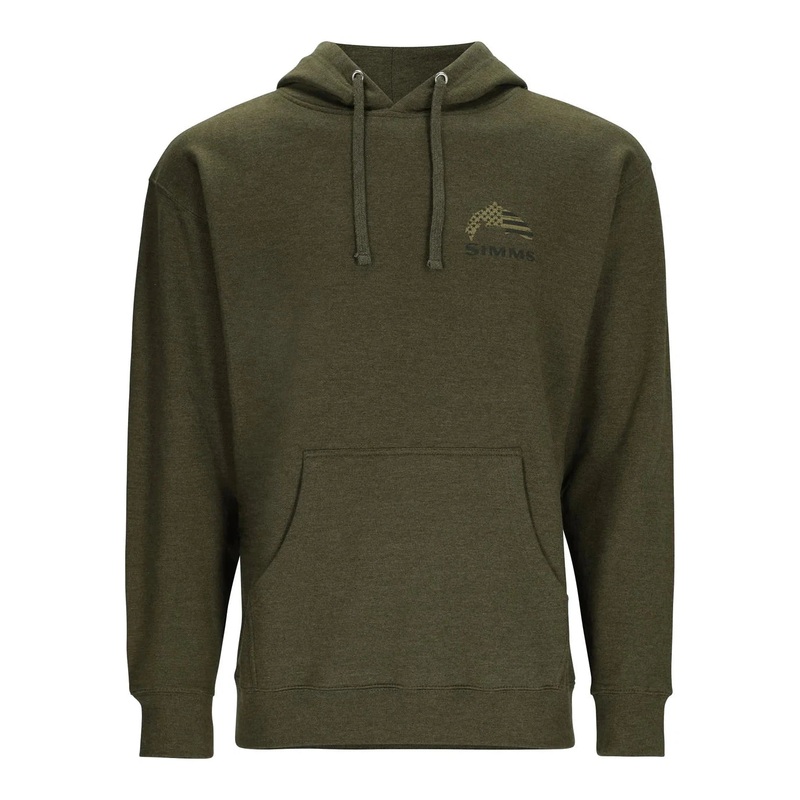 Simms Men’s Wooden Flag Trout Hoody – Military Heather