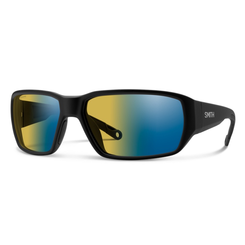 Smith Hookset Matte Black / ChromaPop Glass Polarchromic Yellow Blue Mirror