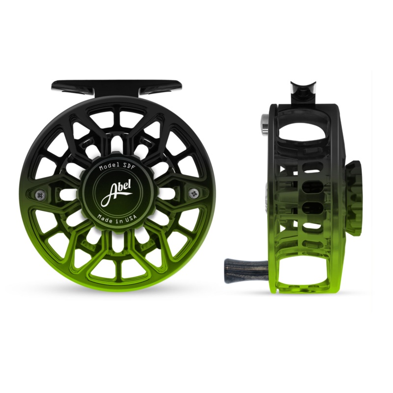 Abel SDF Ported Fly Reel – Black Green Fade