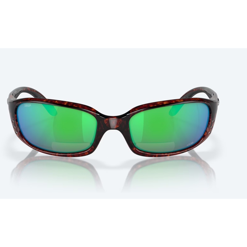 Costa Brine Readers Tortoise/Green Mirror 580P +2.00