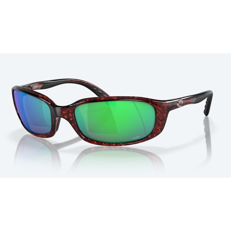 Costa Brine Readers Tortoise/Green Mirror 580P +2.00