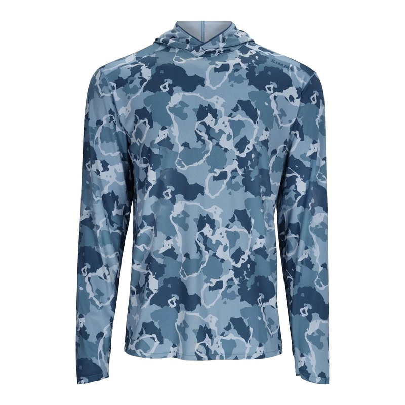Simms Men’s SolarFlex Hoody – Regiment Camo Neptune