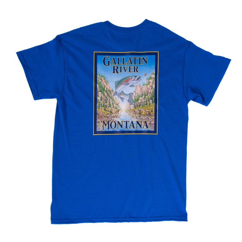 Yellow Dog Flyfishing Gallatin River T-Shirt – Indigo Blue