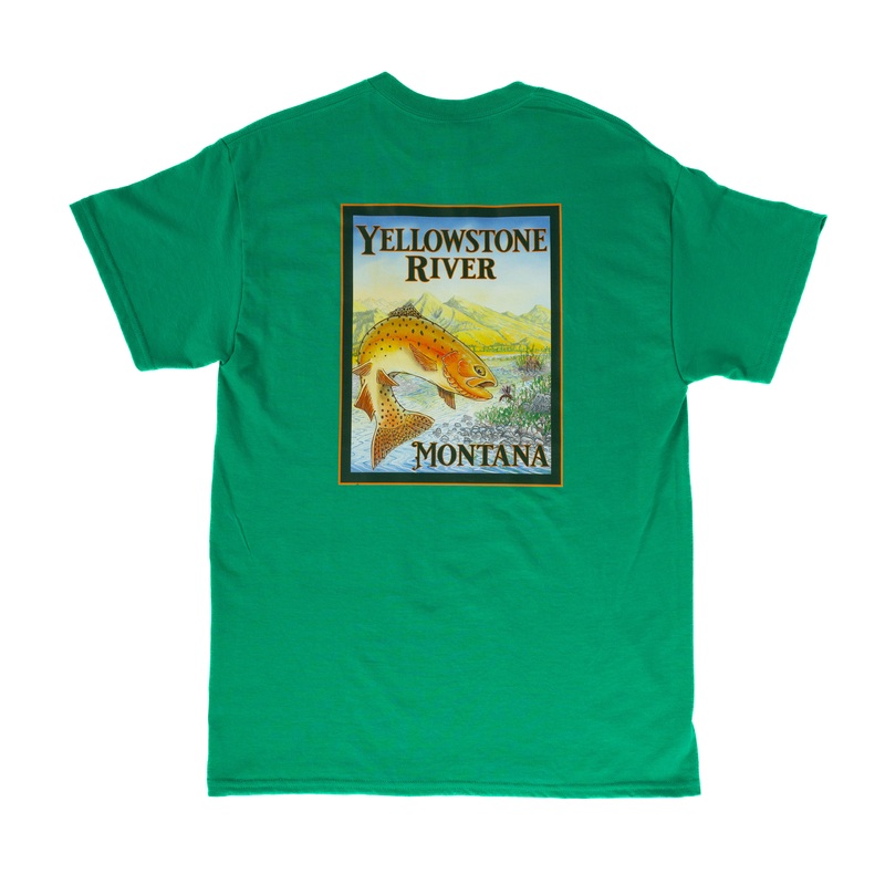 Yellow Dog Flyfishing Yellowstone River T-Shirt – Green