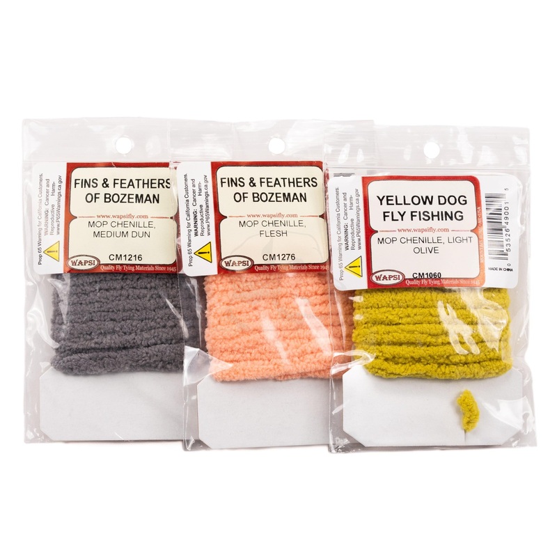 Wapsi Mop Chenille|White|Cream|Yellow|Oyster White|Orange|Tan|Cinnamon|Wine|Red|Light Olive|Olive|Purple|Black|Pink|Chocolate|Light Dun|Medium Dun|Flesh