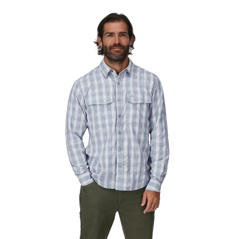 Simms Men’s Big Sky LS Shirt – Bimini Blue