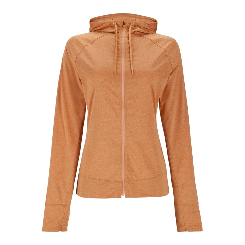 Simms Women’s SolarFlex Hoody Full-Zip – Orange Maple Heather