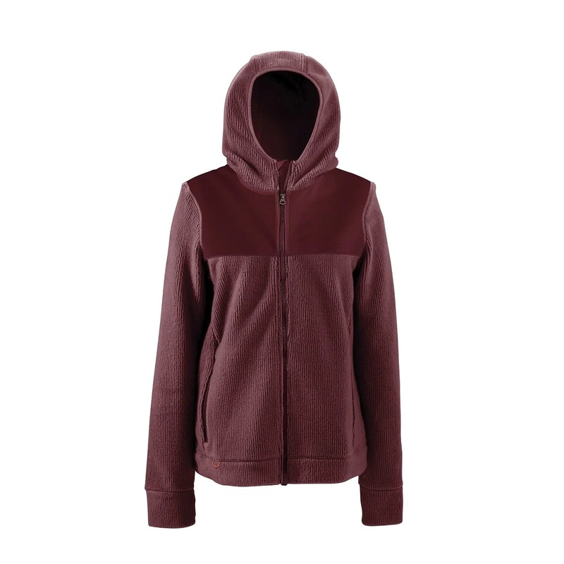 Grundens Women’s Bering Fleece Full Zip Hoodie – Wild Ginger