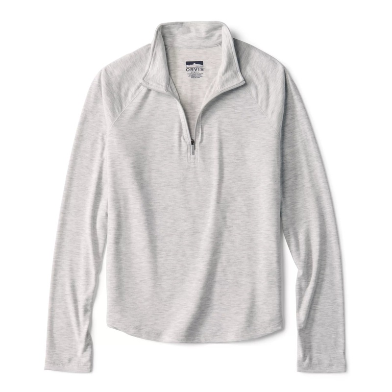 Orvis Dricast 1/4 Zip – Pale Gray Heather
