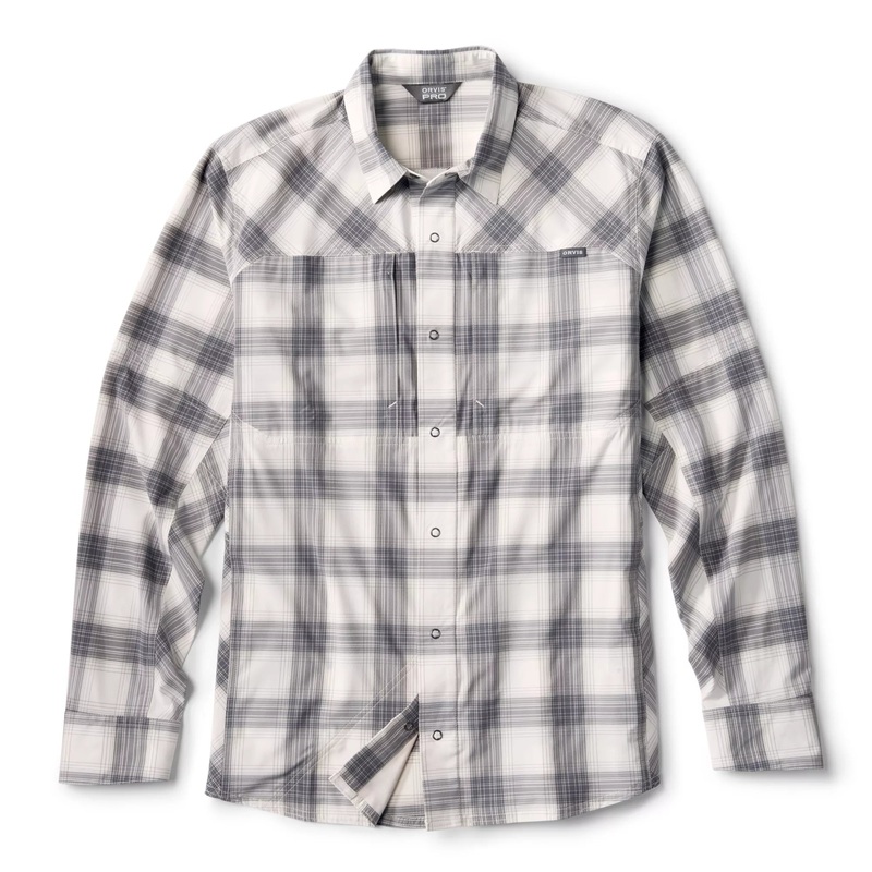 Orvis Men’s Pro Stretch Long-Sleeve Shirt – Ash Plaid