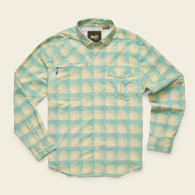 Howler Brothers Matagorda Longsleeve Shirt – Sheldon Dobby Plaid : Parchment