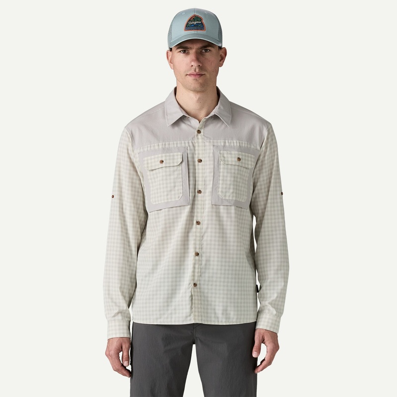 Patagonia Men’s Long-Sleeve Self Guided Sun Shirt – North Fork: Crisp Grey