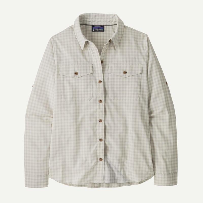 Patagonia Women’s Long-Sleeve Self Guided Sun Shirt – North Fork: Crisp Grey