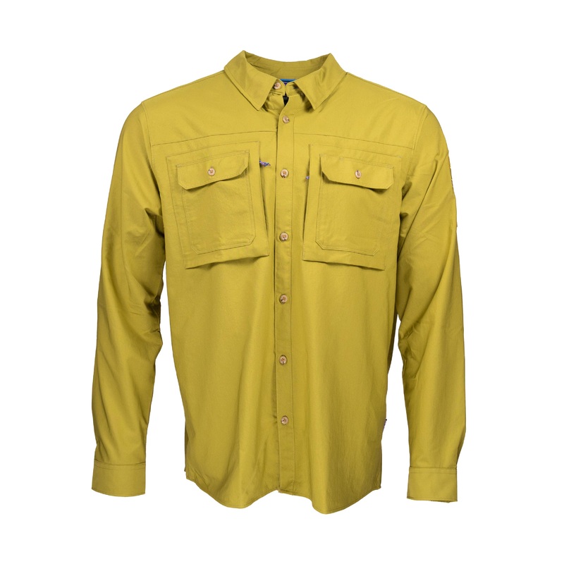 Patagonia Men’s Long-Sleeve Self Guided Sun Shirt – YD Logo – Graze Green