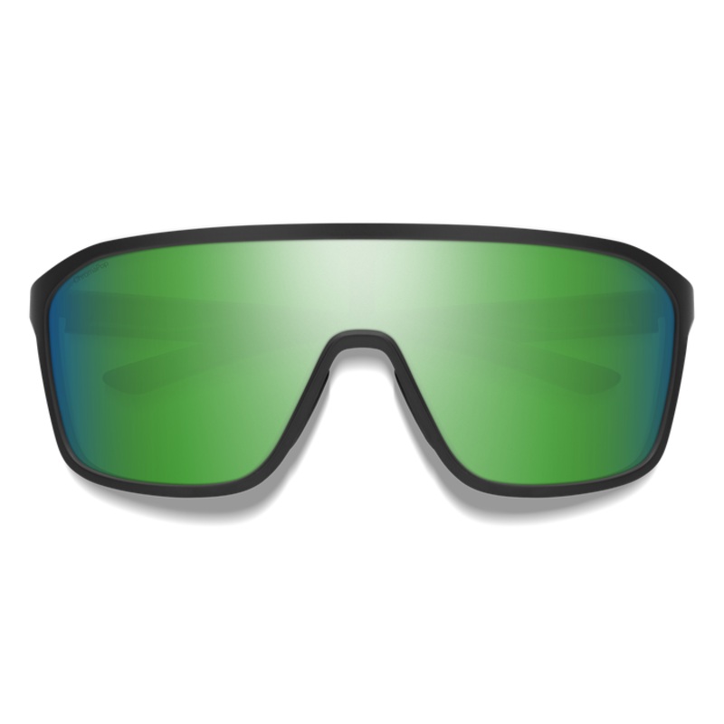 Smith Boomtown – Matte Black/ChromaPop Polarized Green Mirror