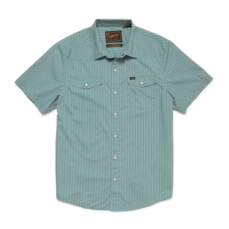 Howler Brothers H Bar B Snapshirt – Power Lines : Smoke Blue