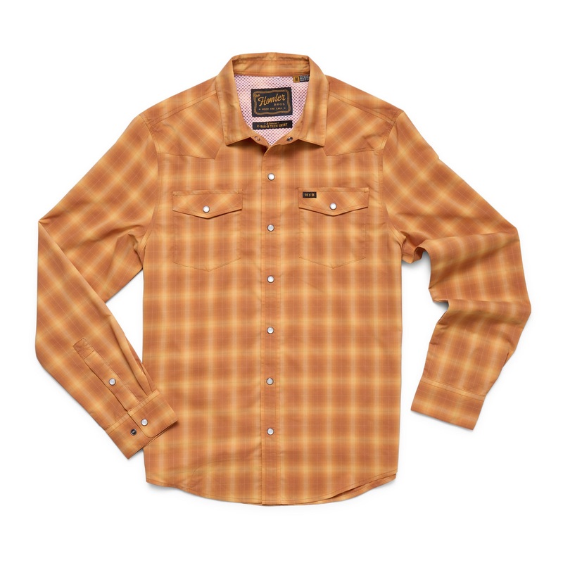 Howler Brothers H Bar B Tech Longsleeve – Kent Plaid : Foliage
