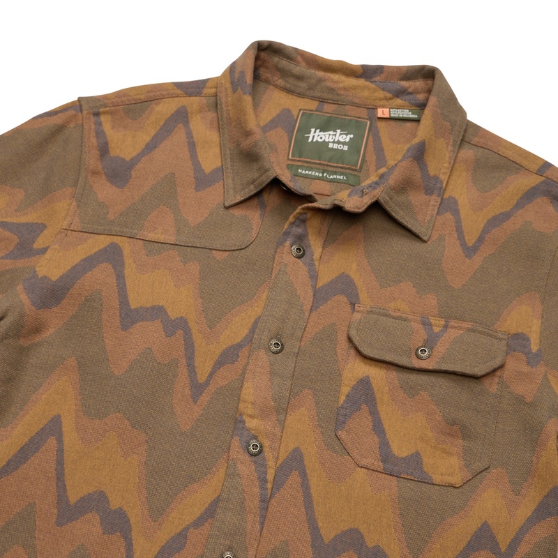 Howler Brothers Harker’s Flannel – Sediment Jacquard : Camel