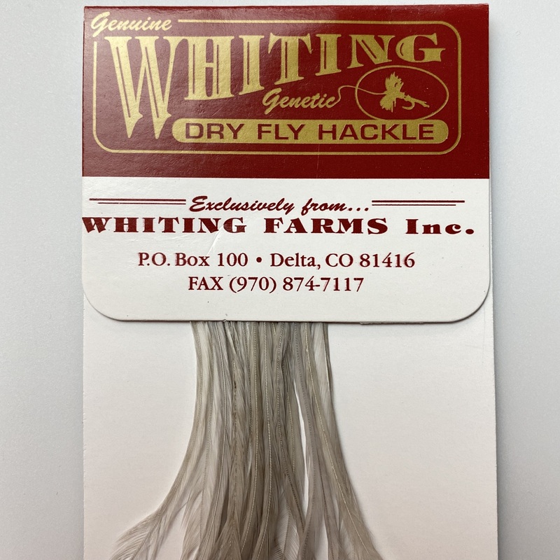 Whiting 100 Pack Dry Fly Hackle  – Light Dun – 12
