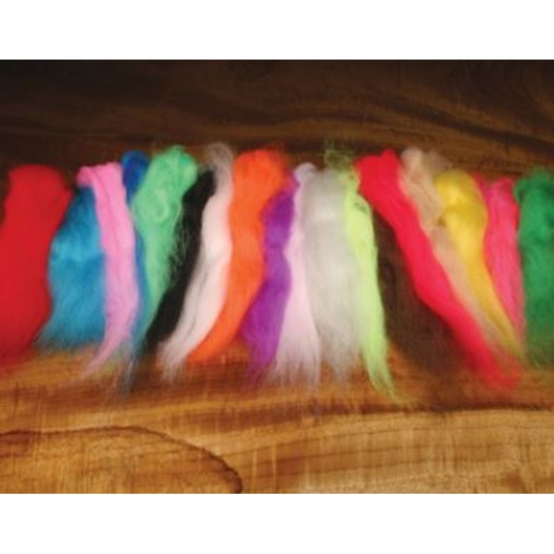 Pseudo Marabou|Black|Fl. Blue|Fl. Flame Red|Fl. Fuchsia|Fl. Green Chartreuse|Fl. Hot Orange|Fl. Yellow|Hot Pink|Kelly Green|Minnow Blue|Minnow Grey|Purple|Bonefish Pink|Bonefish Tan|Red|White|Yellow|Brown