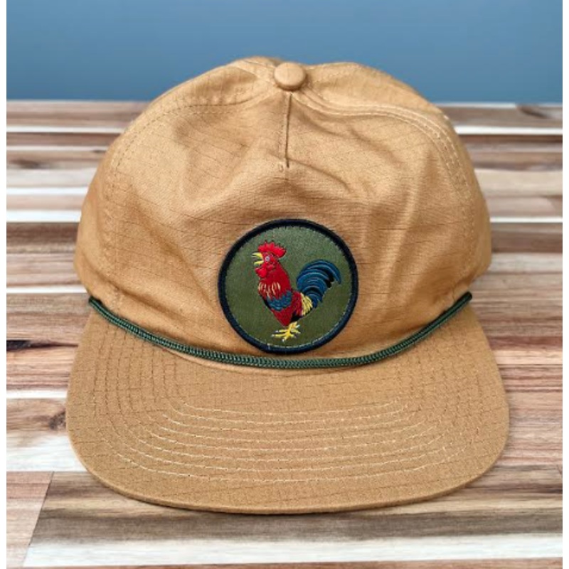 Fly Fish Food Rooster Patch Hat – Light Brown