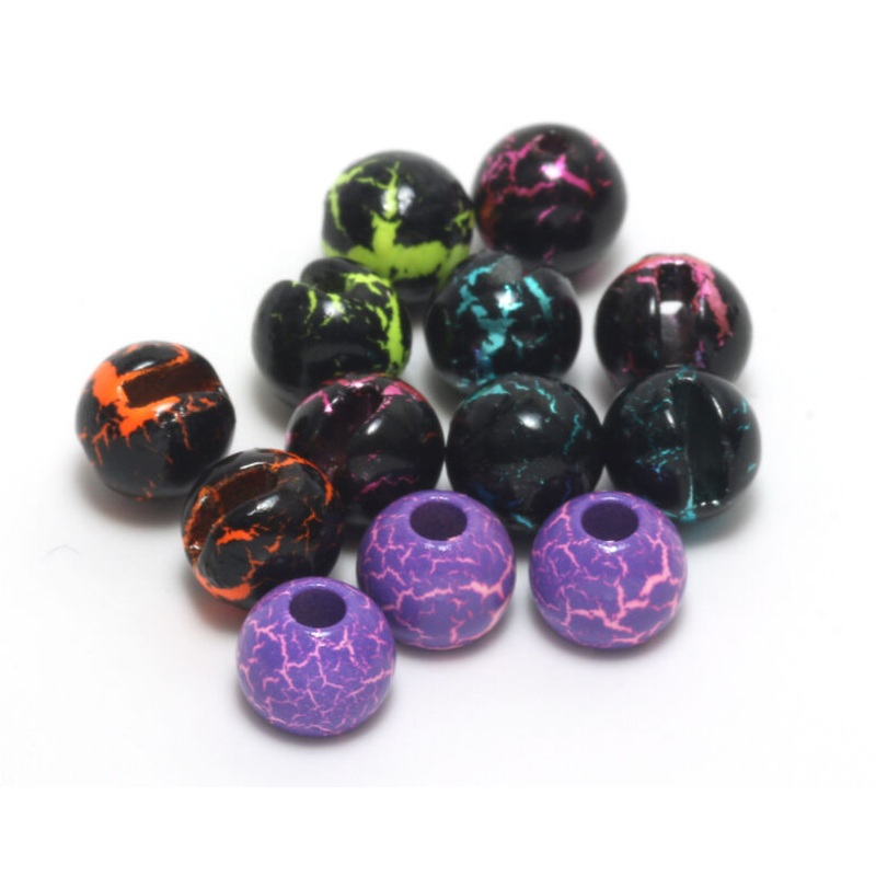 Hareline Slotted Tungsten Beads – Crackle