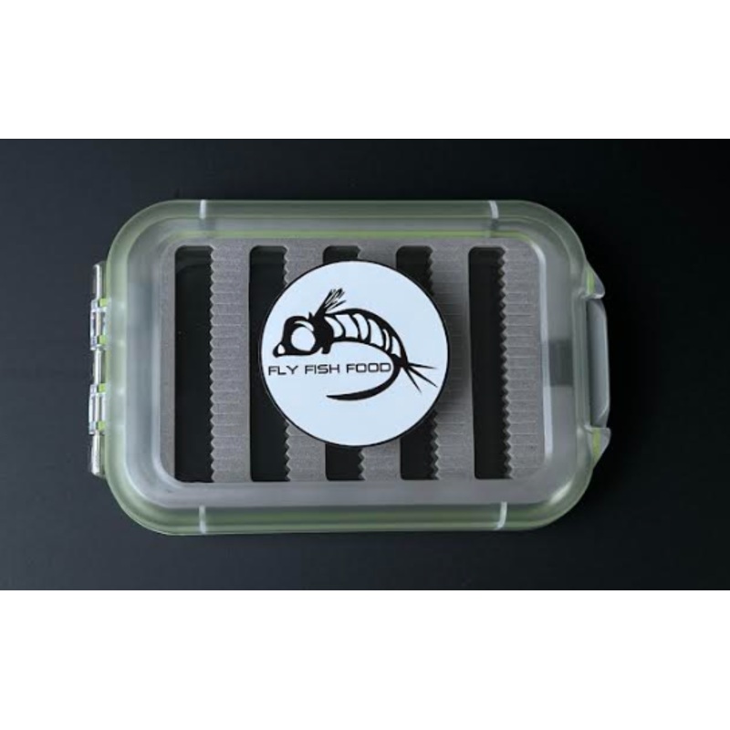 Fly Fish Food Logo Fly Box – Clear W/Page, Medium W/Dry Fly Foam