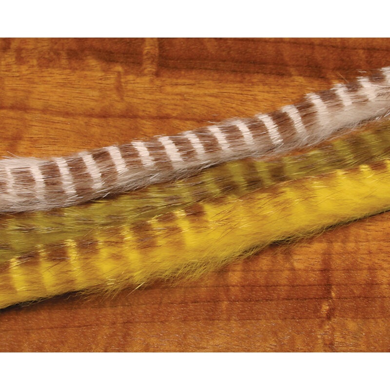 Brown Barred Rabbit Strips|Flesh|Ginger|Olive|Peach|Yellow