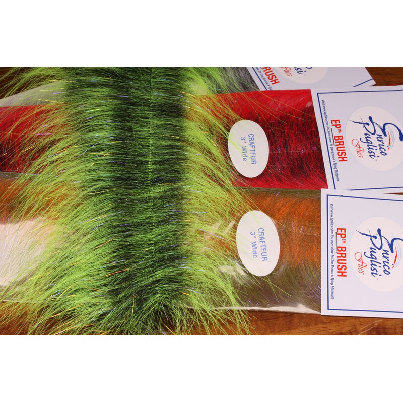 EP Craft Fur Brush – 3|Black/Black|Black/Chartreuse|Black/Purple|Bright Red/Black|Chartreuse/Black|Chartreuse/Chartreuse|Chartreuse/Red|Dark Olive/Chartreuse|Gray Olive/Fl. Orange|Gray/White|Hot Pink/Black|Hot Pink/Purple|Medium Brown/Olive|Medium Olive/B