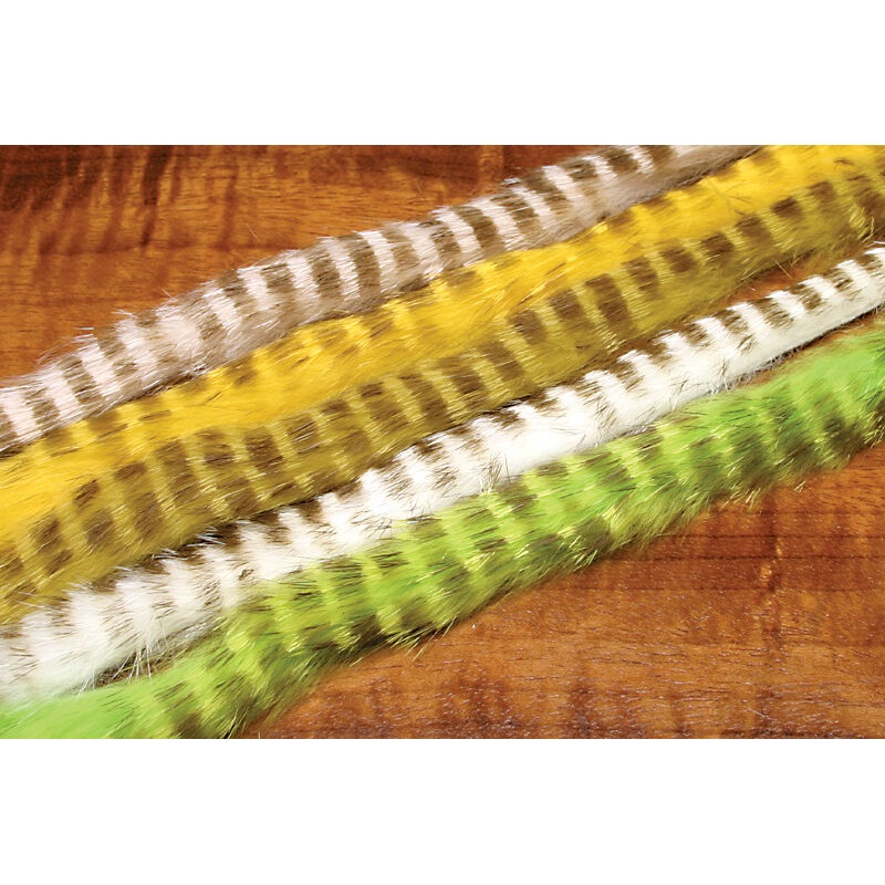 Olive Barred Rabbit Strips|Chartreuse|Light Olive|Flesh|White|Yellow