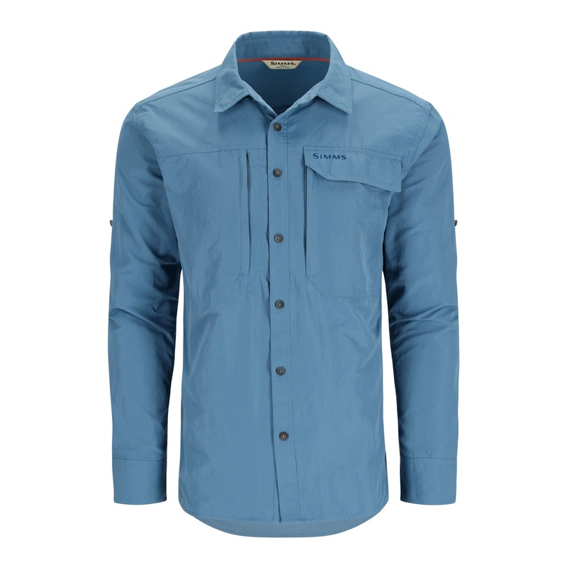 Simms Men’s Guide Shirt|Cinder|Neptune|Medium|Large|X-Large|XX-Large|XXX-Large|Small