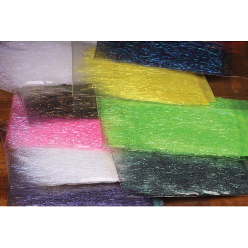 Ice Dub Shimmer Fringe|Black Pearl|Dark UV Blue|Fl. Chartreuse|Fl. Hot Pink|Fl. Shell Pink|Minnow Mix Pearl|Peacock Eye|Peacock Green|Pearl|UV Pearl|UV Steelie Blue|Yellow