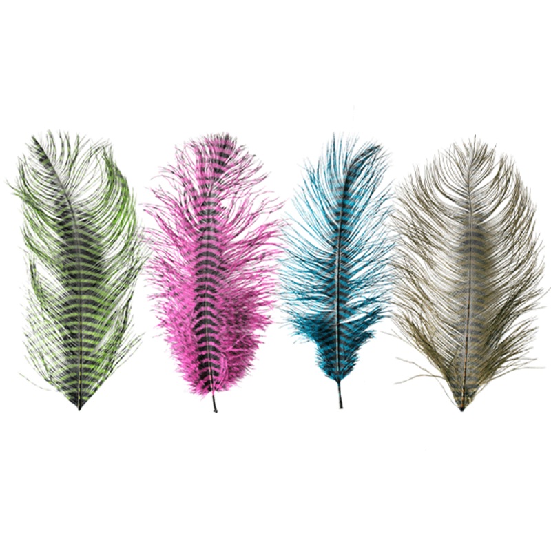 MFC – Barred Ostrich Plume|Blue/Black|Charteuse/Black|Fuchsia/Black|Fuchsia/Purple|Kingfisher Blue/Black|Kingfisher Blue/Royal Blue|Olive/Black|Orange/Black|Purple/Black|Red/Black|White/Black|Yellow/Black