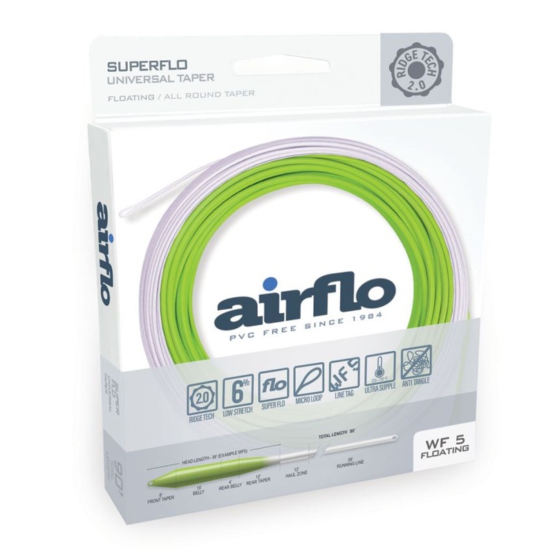 Airflo Superflo Ridge 2.0 Universal Taper – Chartreuse/White