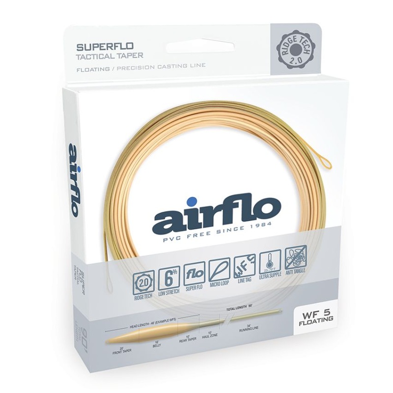 Airflo Superflo Ridge 2.0 Tactical Taper Fly Line – Bamboo/Watery Olive