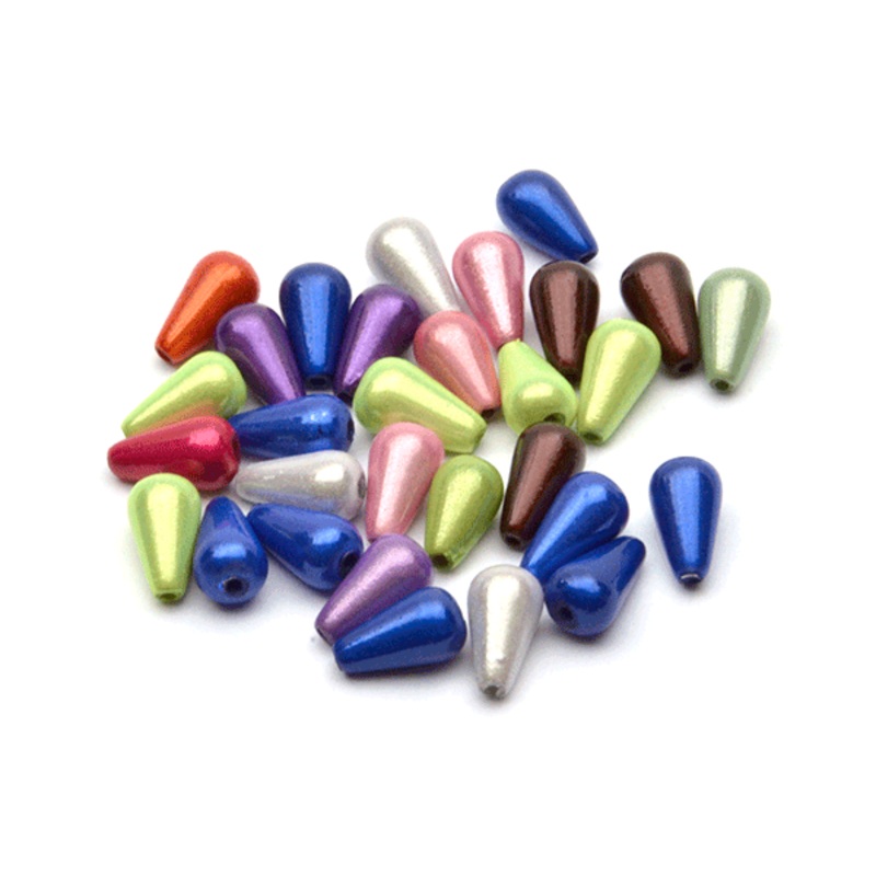 MFC Teardrop Streamer Beads|Assorted|Blue|Brown|Chartreuse|Gold|Orange|Purple|Red|White