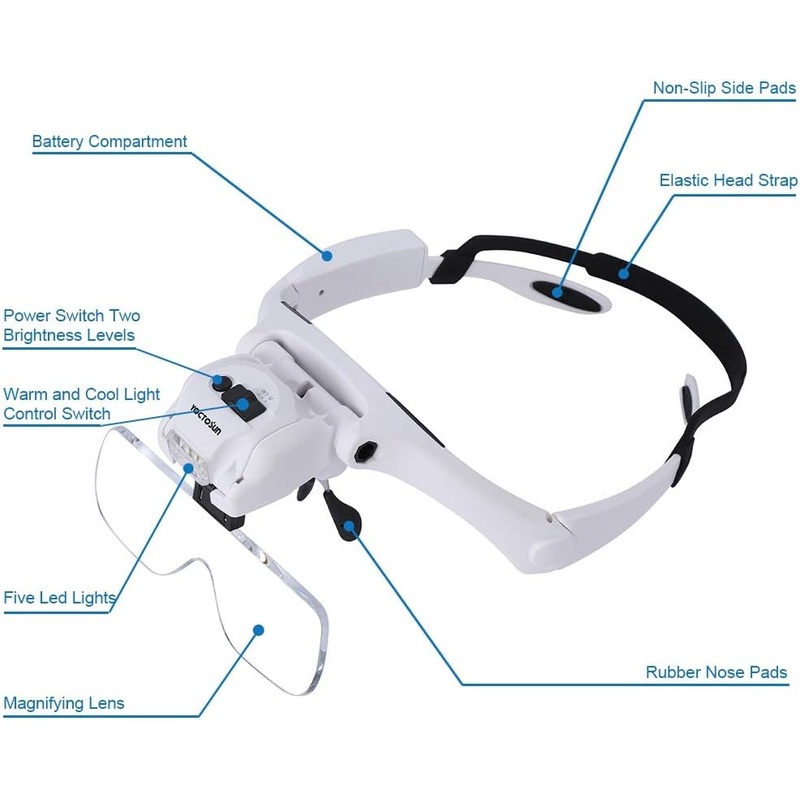 Rechargable LED Head Magnifier